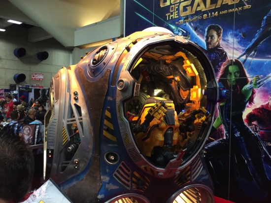 Guardians of the Galaxy mining pod prop on display at Marvel