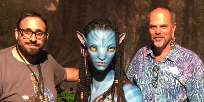 Joe Rohde and Peter Sciretta at Avatar Land display at D23 Expo 2015