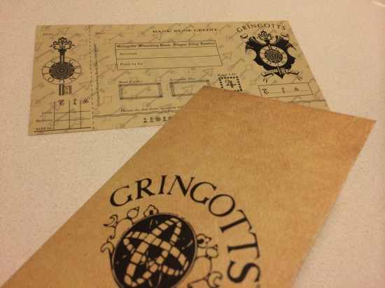 Gringotts bank note