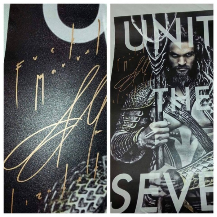 Jason Momoa Aquaman signed