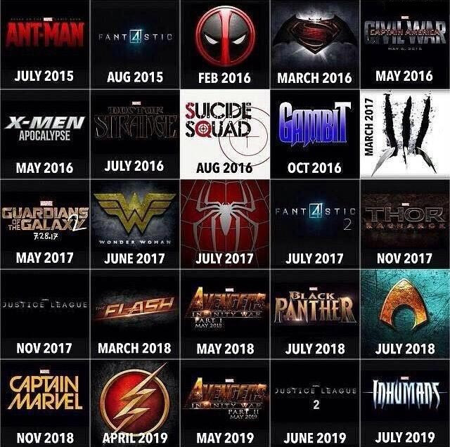 July 2015-2019 superhero
