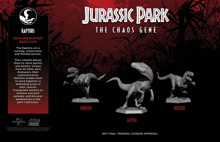 Jurassic Park: The Chaos Gene raptors