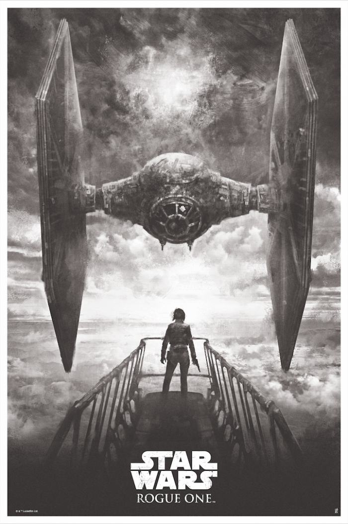 Rogue One print by Karl Fitzgerald silver and black variant