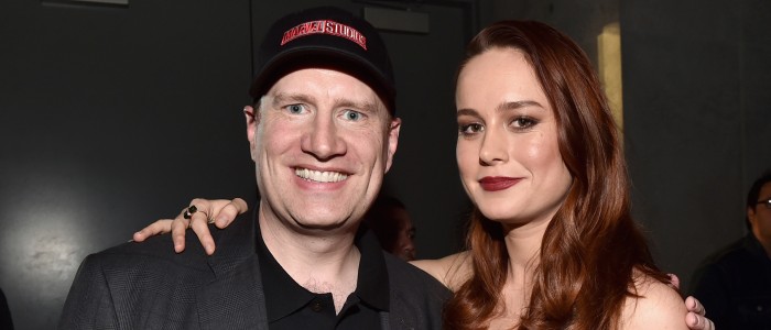 Kevin Feige, Brie Larson at Marvel Comic-Con 2016