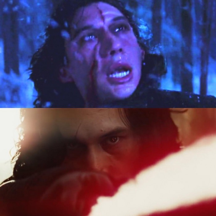 Kylo Ren scar comparison