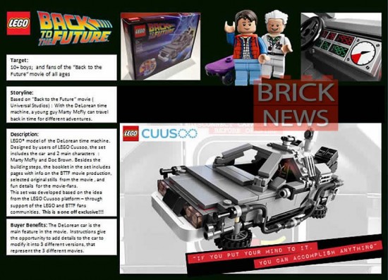 Lego Back to the Future Sheet