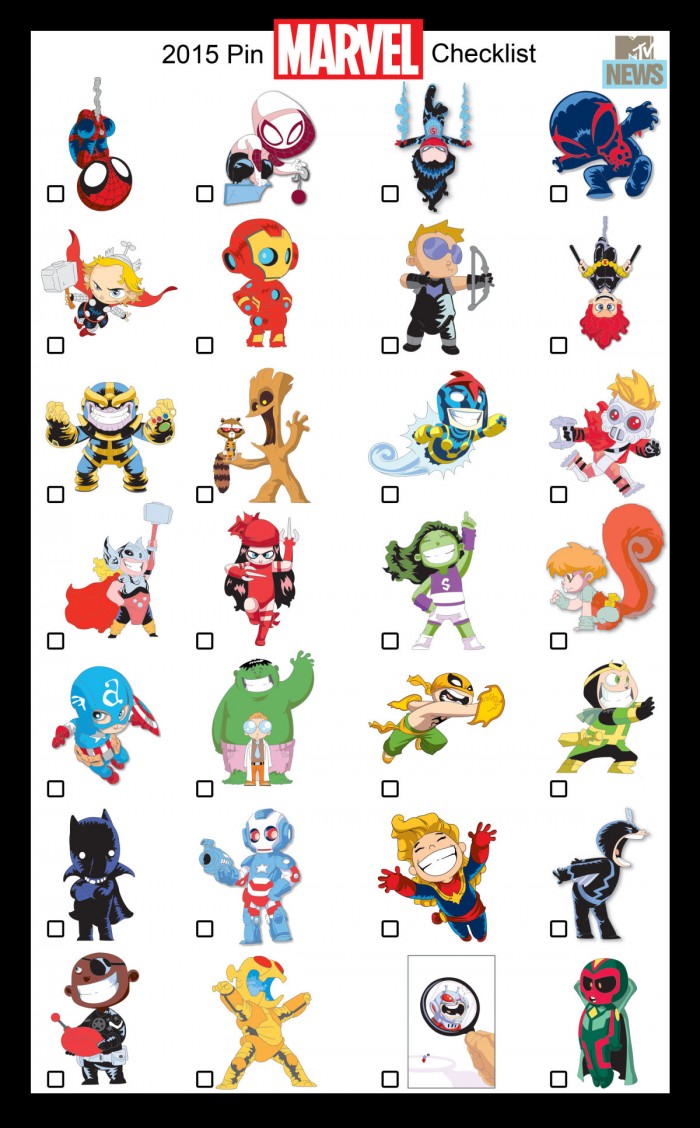 Marvel pins