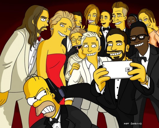 Oscars selfie Simpsons