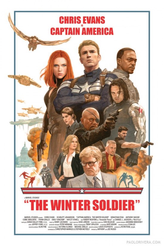 Paolo Rivera Captain America 2 poster