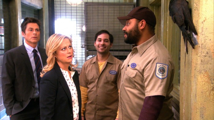 Parks and Recreation - Chris, Leslie, Harris, and Brett