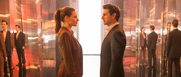 Rebecca Ferguson and Tom Cruise