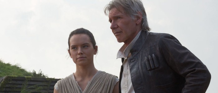 Star Wars: The Force Awakens - Rey (Daisy Ridley) and Han Solo (Harrison Ford)