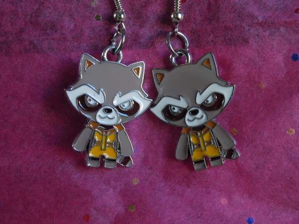 Rocket Raccoon earrings