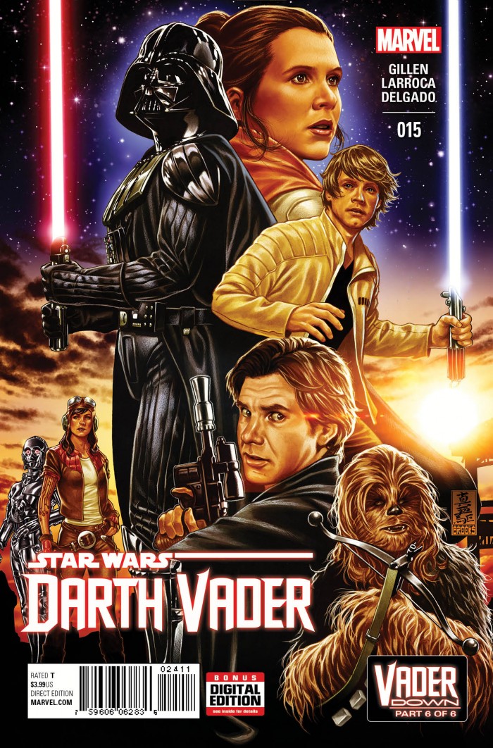 Darth Vader #15 cover art "Vader Down"