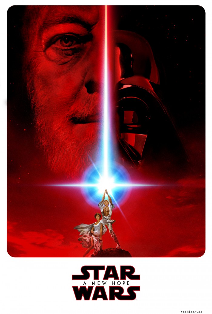 Star Wars A New Hope Last Jedi poster mashup