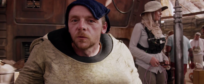 Star Wars: The Force Awakens: simon pegg in costume