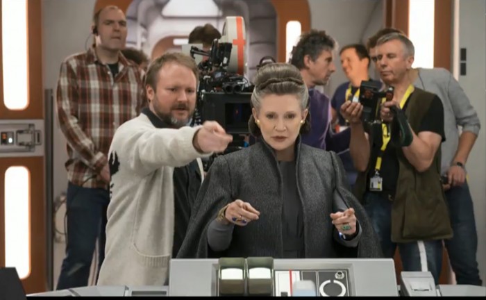 star wars the last jedi rian johnson and carrie fisher