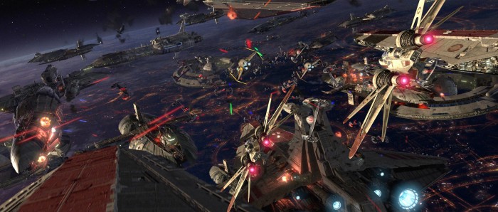 revenge of the sith space battle