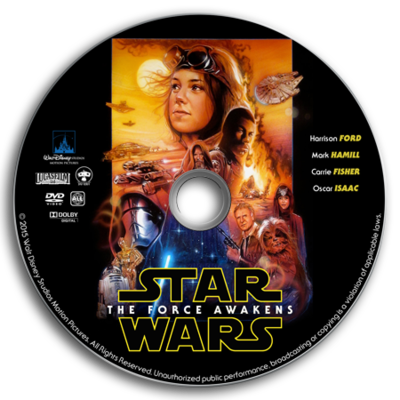 Star Wars the Force Awakens DVD mockup fake