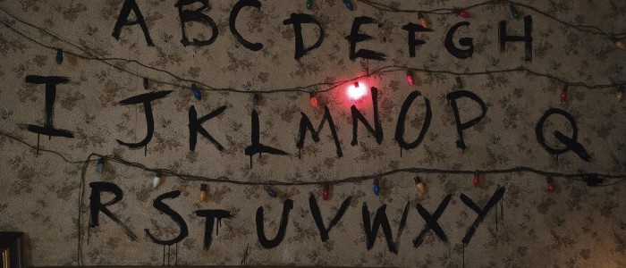 Stranger Things Christmas light wall