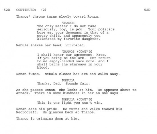 Thanos script page