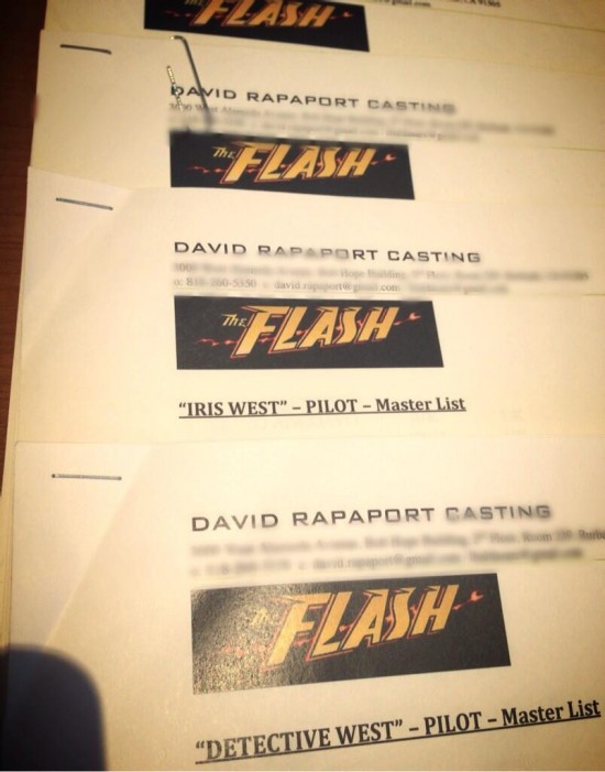 The Flash pilot casting sheet