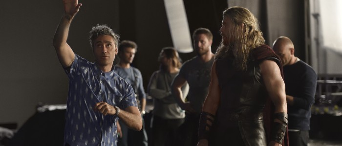 Thor Ragnarok BTS - Taika Waititi and Chris Hemsworth