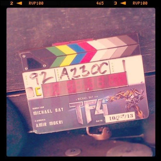 Transformers 4 clapboard