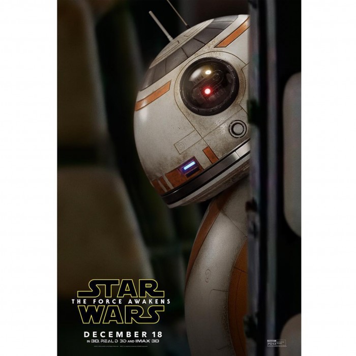 Star Wars: The Force Awakens character poster featuring BB-8