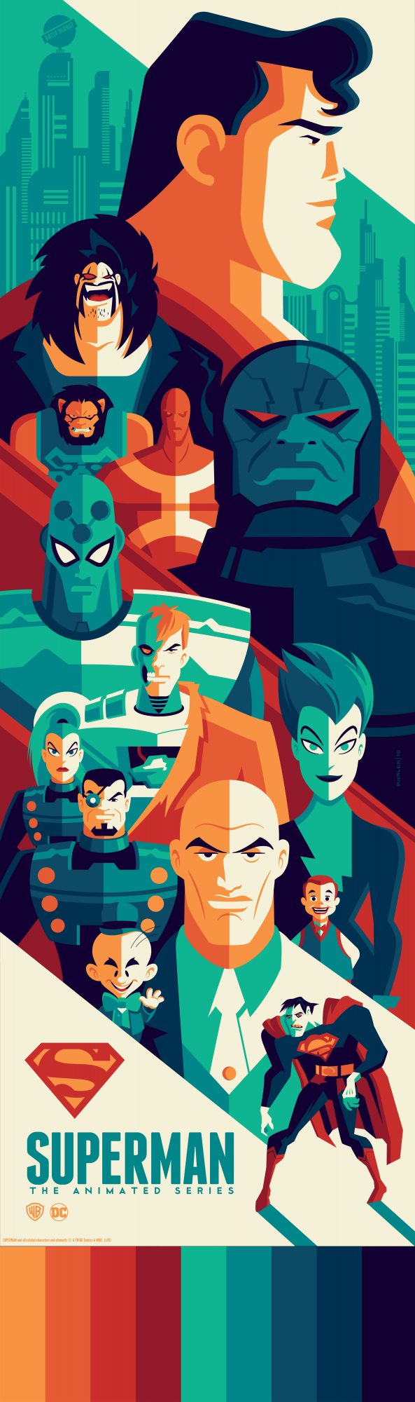 Tom Whalen "Superman: The Animated Series" Screen print