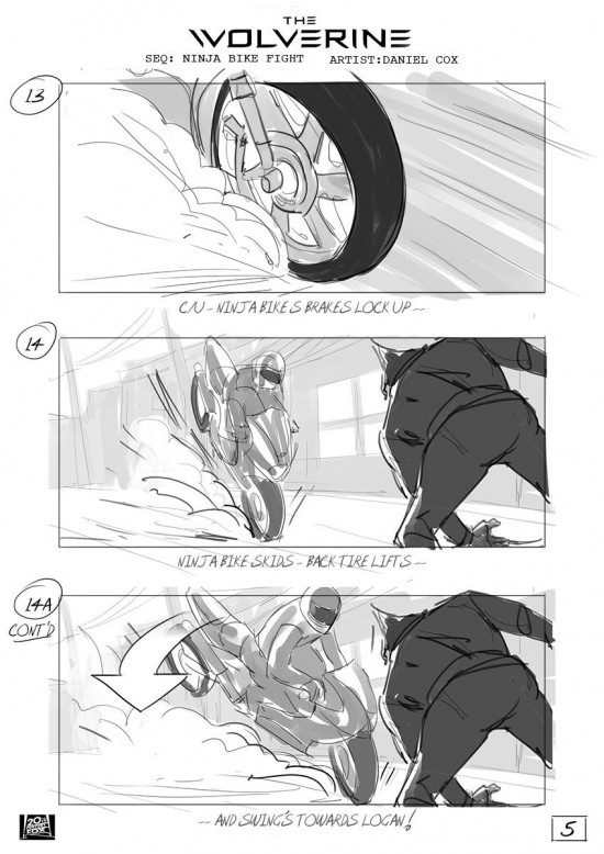 Wolverine Ninja Bike Storyboard