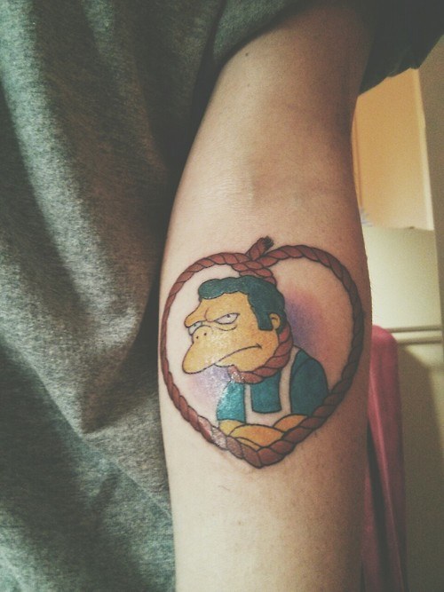 Simpsons Moe Tattoo