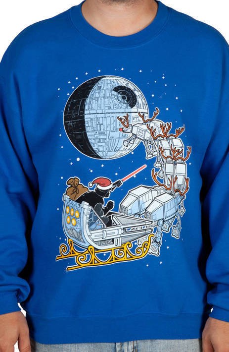 Darth Vader Sleigh Ugly Faux Sweater