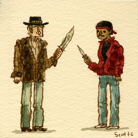 Scott C's Great Showdown tribute to Crocodile Dundee 