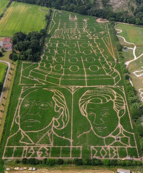 A Giant Dalek Corn Maze In England