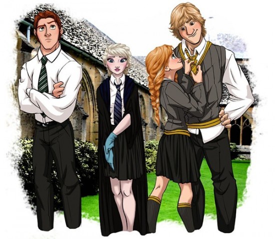 Disney Characters As Hogwarts Students