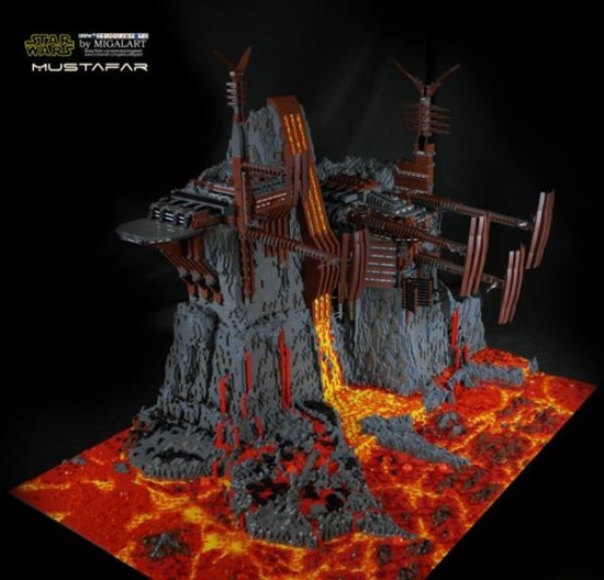 Star Wars Mustafar Lego Diorama