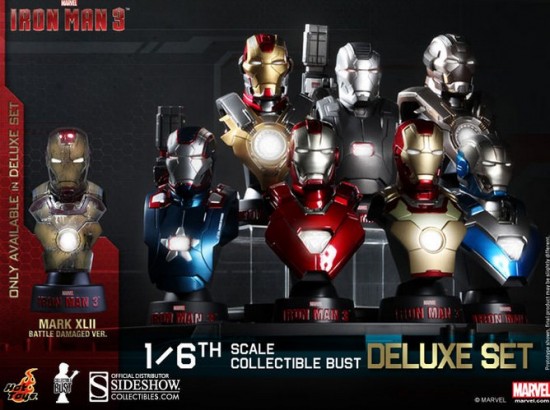 Hot Toys Iron Man 3 Mini Busts Deluxe Set