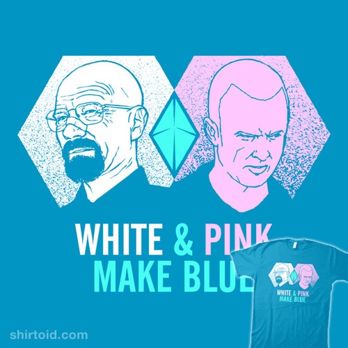 White & Pink Make Blue t-shirt