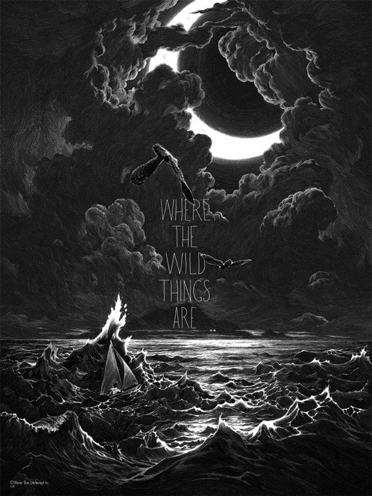 Nicolas Delort's Where the wild things are print