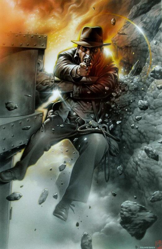 Tsuneo Sanda artwork for Indiana Jones and the Last Crusade