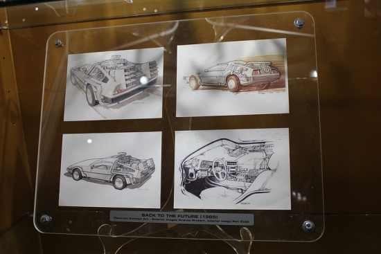 Back to the Future storyboards on display at Universal Studios Hollywood