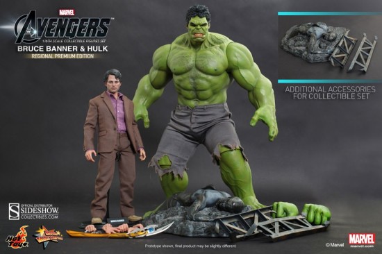 Hot Toys Bruce Banner Hulk Sixth Scale Figure hands