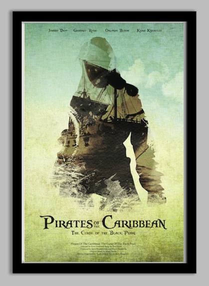 Pirates of the Caribbean: The Curse of the Black Pearl poster by Frankie McKeever