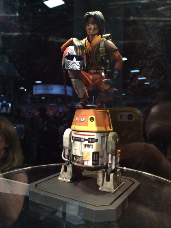 Kanan Jarrus and C1-10P (aka Chopper) statue at Gentle Giant