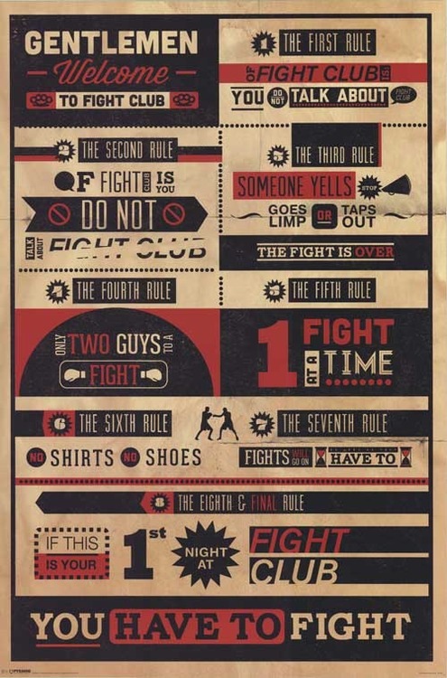 Fight Club infographic poster