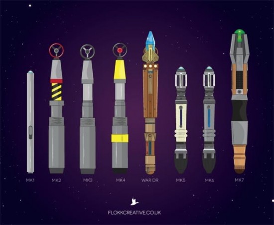 The Doctor's Sonic Screwdriver Throughout the Years [Infographic]