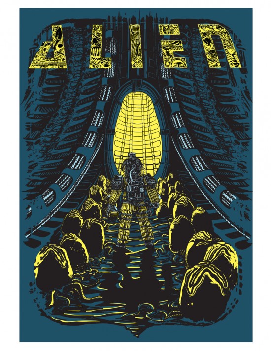 Alien screenprint by Peter Ferk