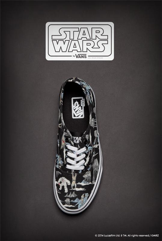 Star Wars Vans Womens Black & Grey Authentic Trainers