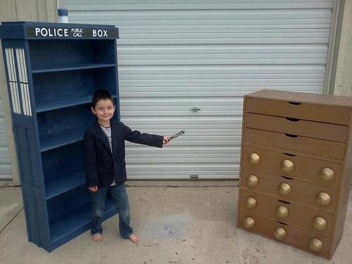 Little Doctor Who Battles Dalek Dresser
